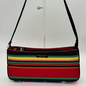 1990’s Vintage Kate Spade Rainbow Striped Shoulder Bag